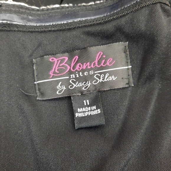 Blondie Nites by Stacy Sklar Fit & Flare Cut Out Strapless Mini Dress Size 11 - Picture 8 of 9